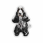English Cocker Spaniel Dog Sticker (Peel N' Stick)